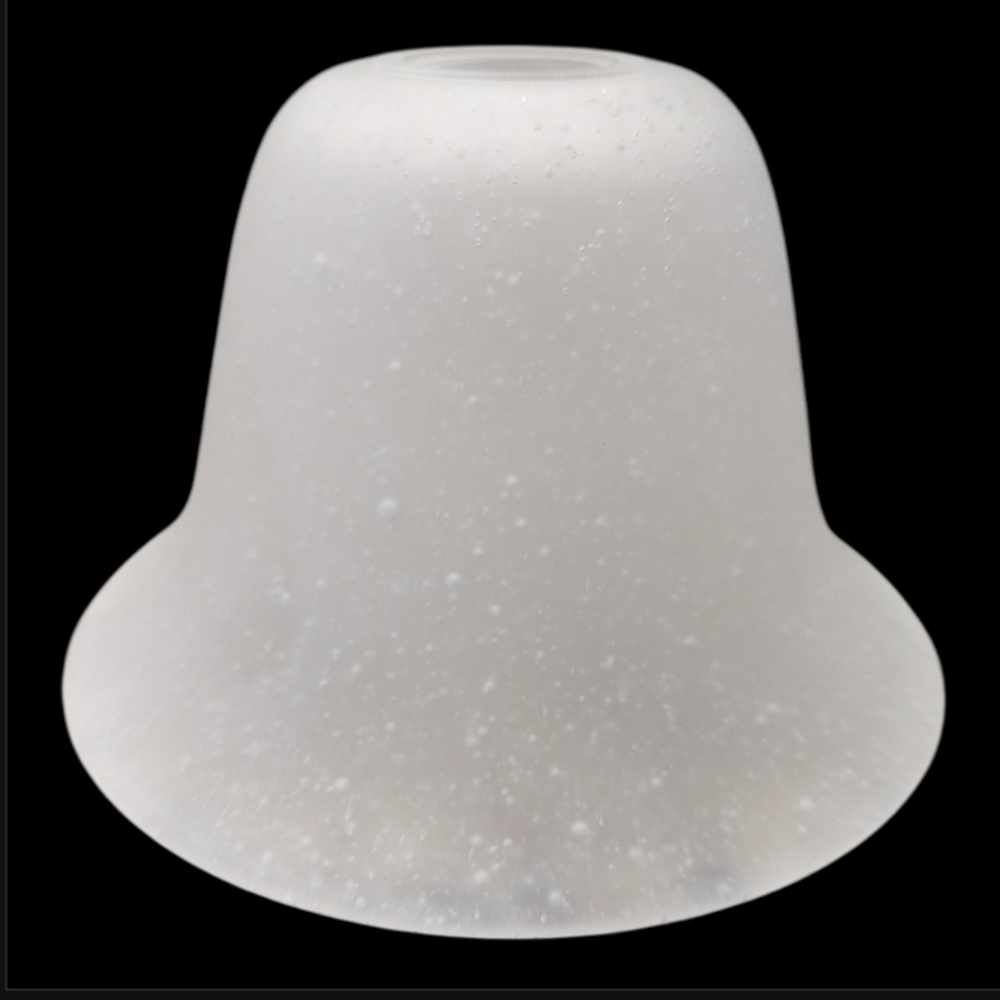 VTG 2 White Frosted Bubbles Bell Neckless Fitter Pendant Replacement Shade - Picture 3 of 9